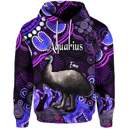 australian-astrology-zip-up-and-pullover-hoodie-aquarius-emu-glider-zodiac-aboriginal-vibes-purple