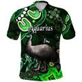australian-astrology-polo-shirt-aquarius-emu-glider-zodiac-aboriginal-vibes-green
