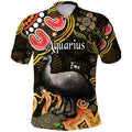 australian-astrology-polo-shirt-aquarius-emu-glider-zodiac-aboriginal-vibes-gold