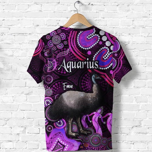 australian-astrology-t-shirt-aquarius-emu-glider-zodiac-aboriginal-vibes-pink