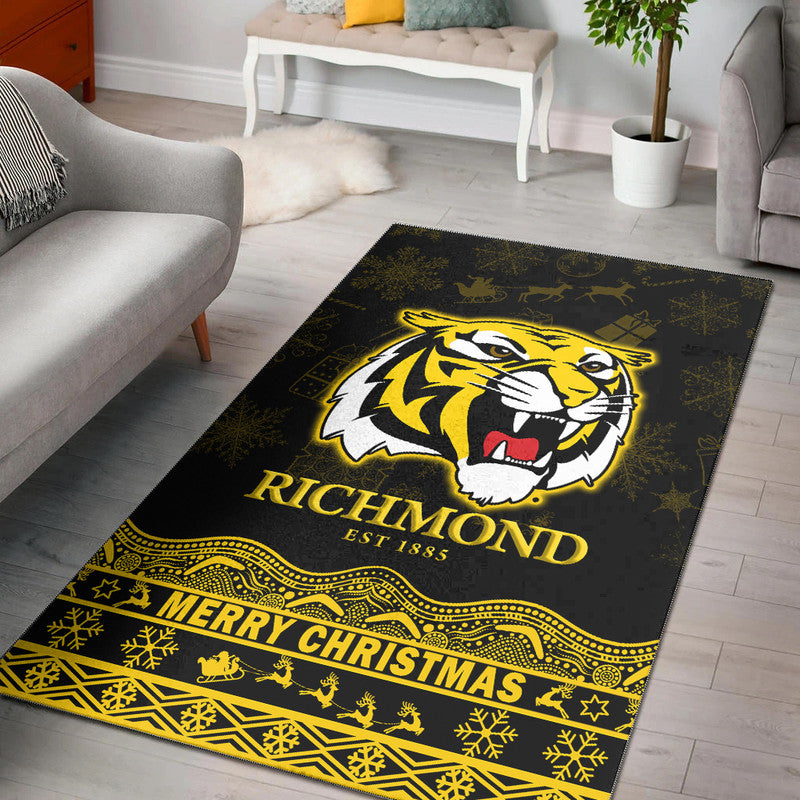 richmond-tigers-unique-winter-season-area-rug-tigers-merry-christmas-no2