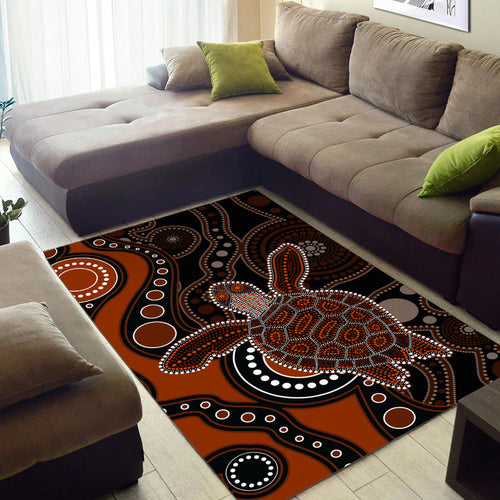 aboriginal-turtle-area-rug-brown-style