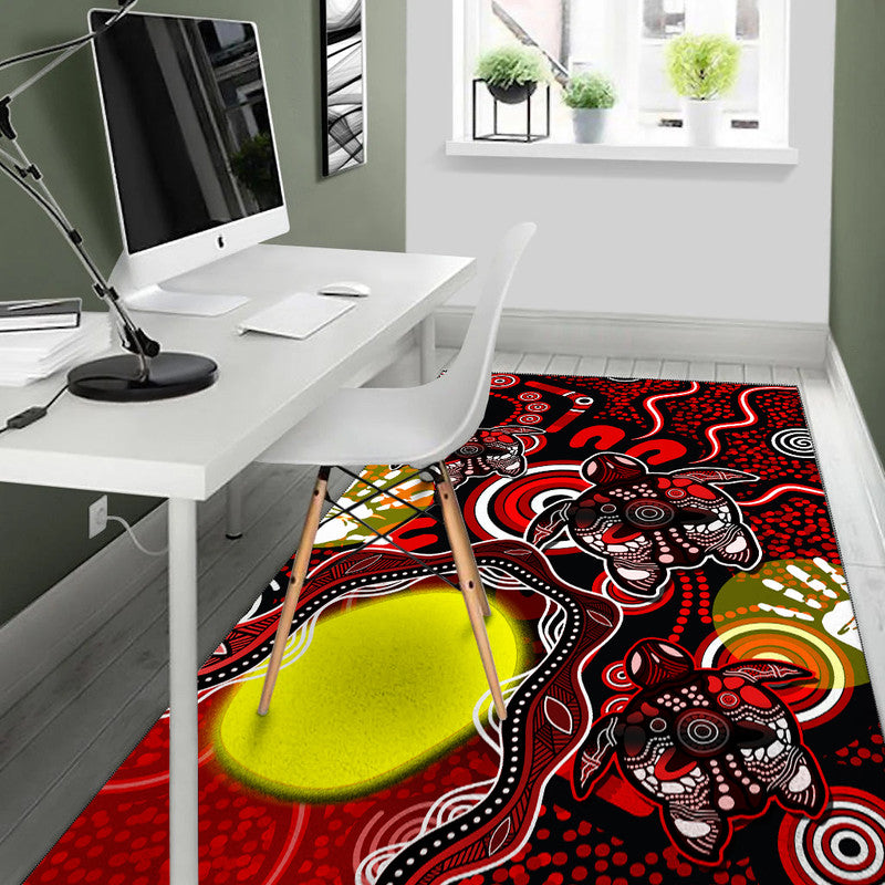 aboriginal-flag-naidoc-turtle-area-rug