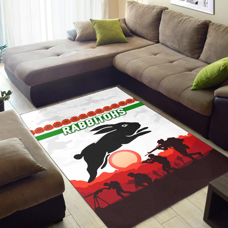 south-sydney-rabbitohs-anzac-2022-area-rug-simple-style-white