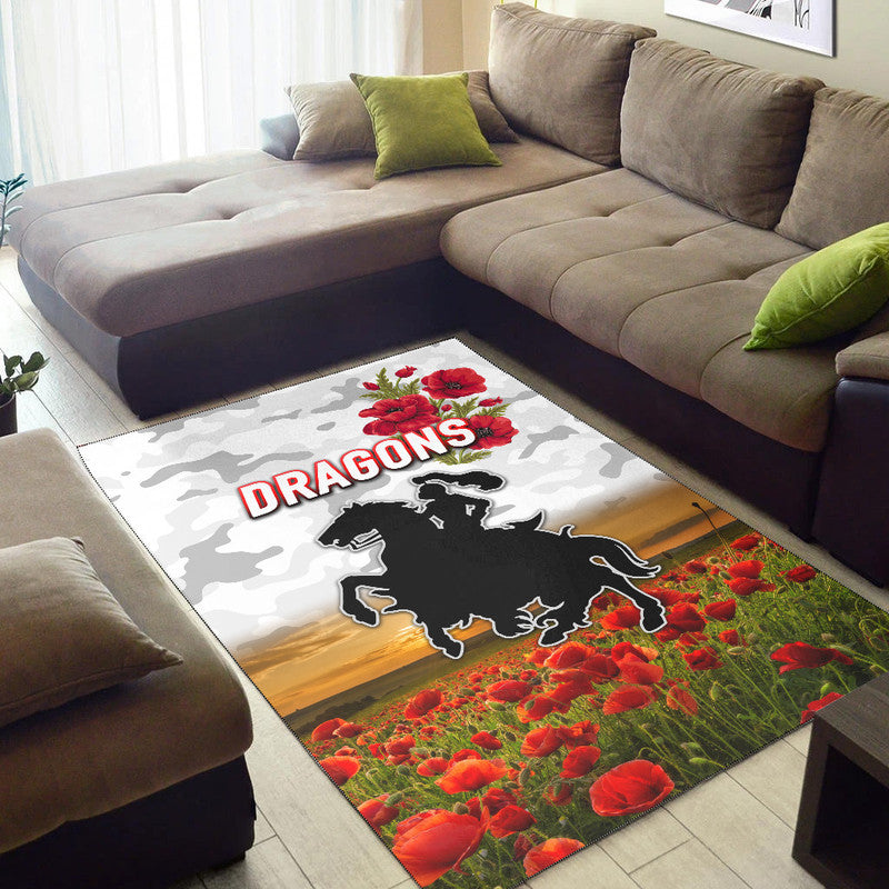 st-george-illawarra-dragons-anzac-2022-area-rug-poppy-flowers-vibes-white