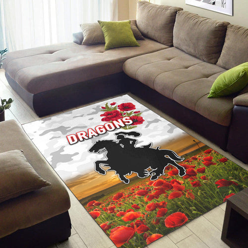 st-george-illawarra-dragons-anzac-2022-area-rug-poppy-flowers-vibes-white