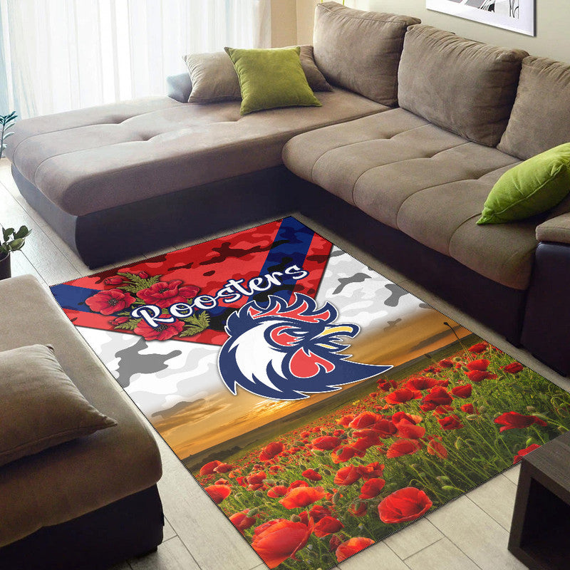 sydney-roosters-anzac-2022-area-rug-poppy-flowers-vibes-white