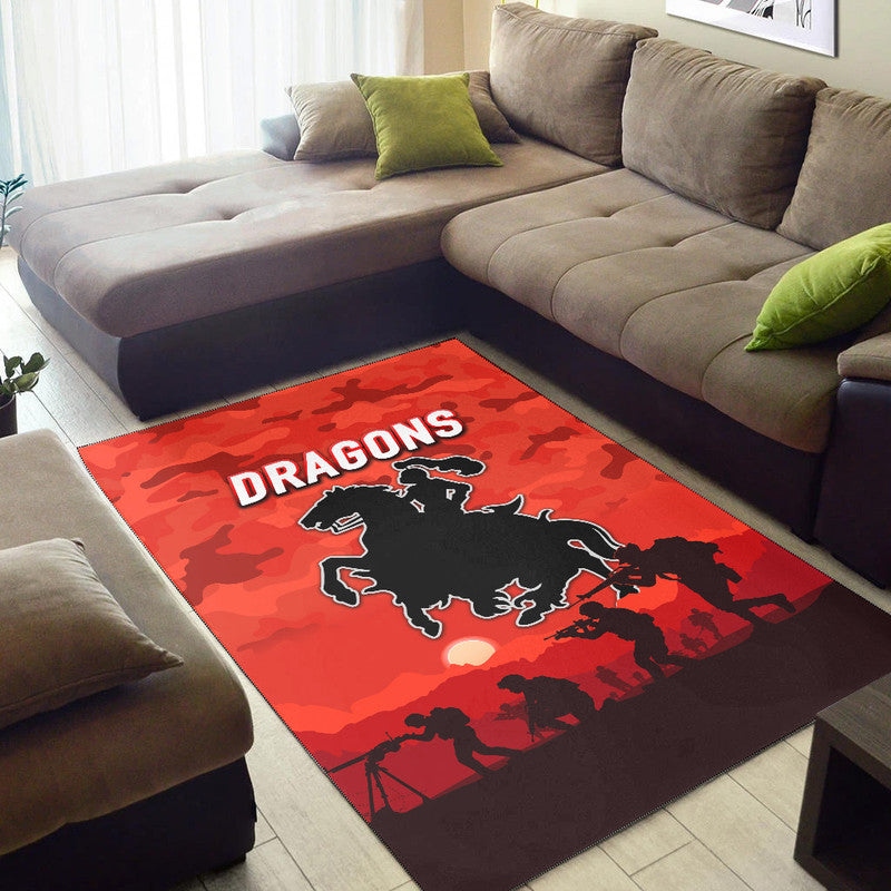 st-george-illawarra-dragons-anzac-2022-area-rug-simple-style-red