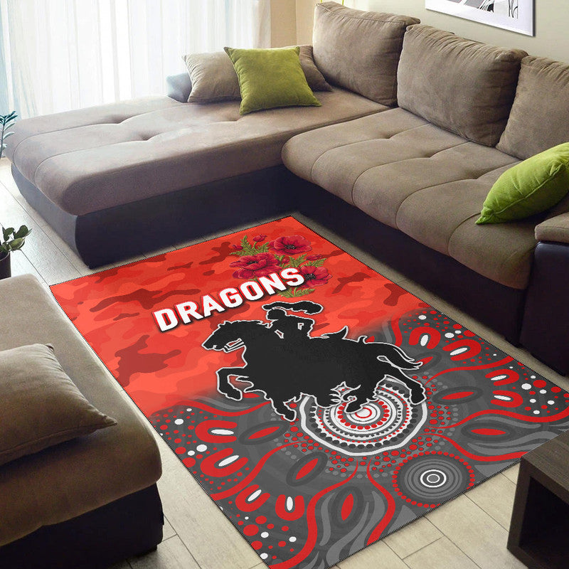 st-george-illawarra-dragons-anzac-2022-area-rug-indigenous-vibes-red
