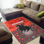 st-george-illawarra-dragons-anzac-2022-area-rug-indigenous-vibes-red