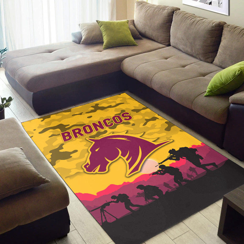 brisbane-broncos-anzac-2022-area-rug-simple-style-gold