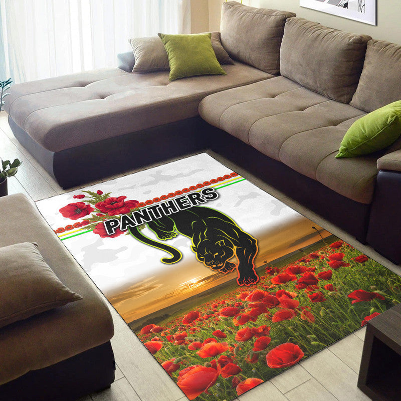 penrith-panthers-anzac-2022-area-rug-poppy-flowers-vibes-white