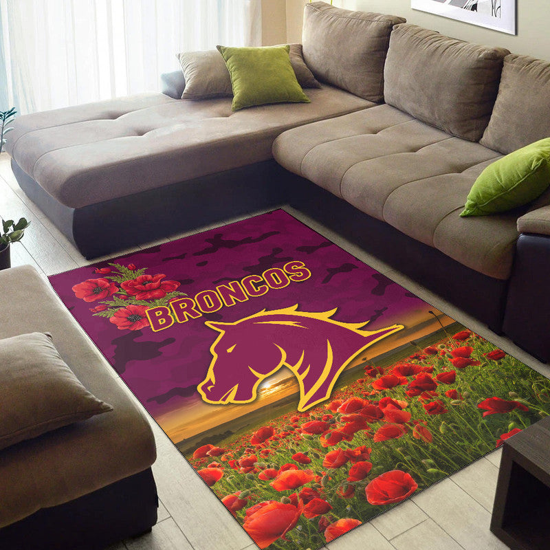 brisbane-broncos-anzac-2022-area-rug-poppy-flowers-vibes