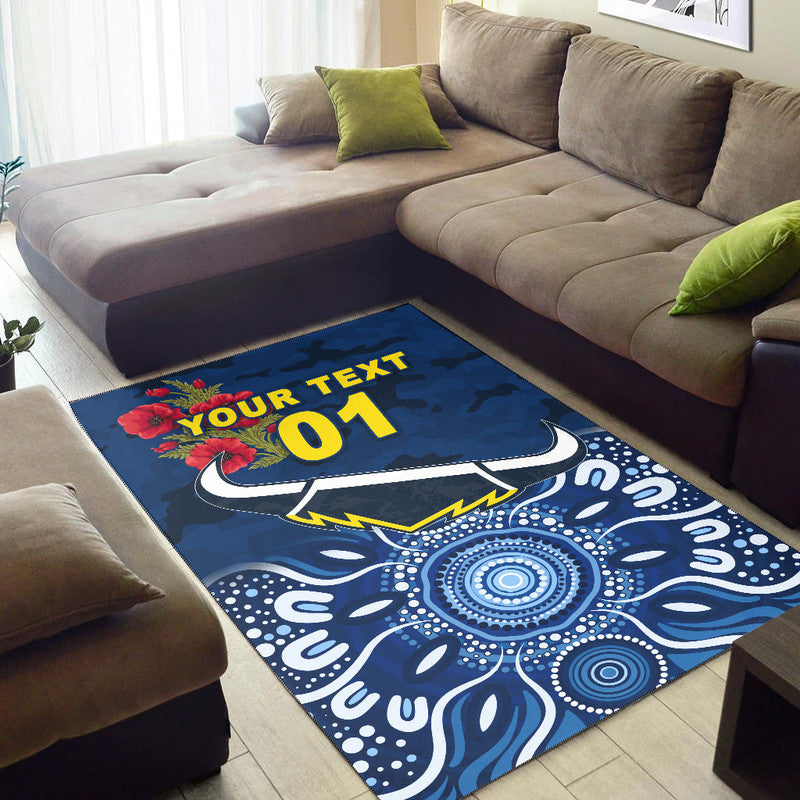 custom-personalised-north-queensland-cowboys-anzac-2022-area-rug-indigenous-vibes-blue