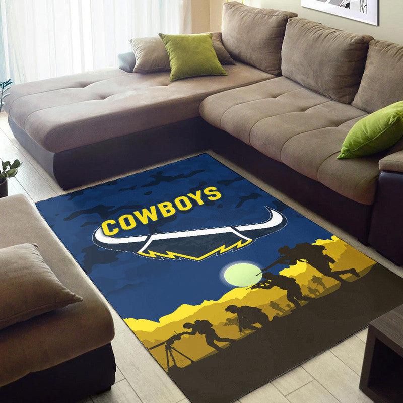 north-queensland-cowboys-anzac-2022-area-rug-simple-style-blue
