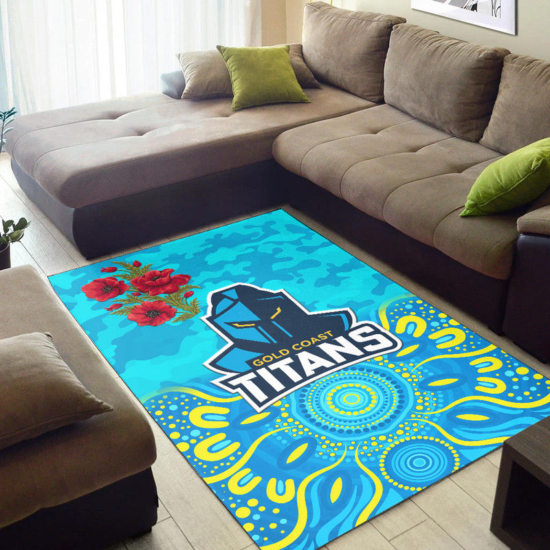 gold-coast-titans-anzac-2022-area-rug-indigenous-vibes