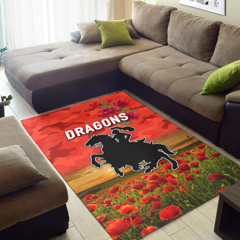 st-george-illawarra-dragons-anzac-2022-area-rug-poppy-flowers-vibes-red