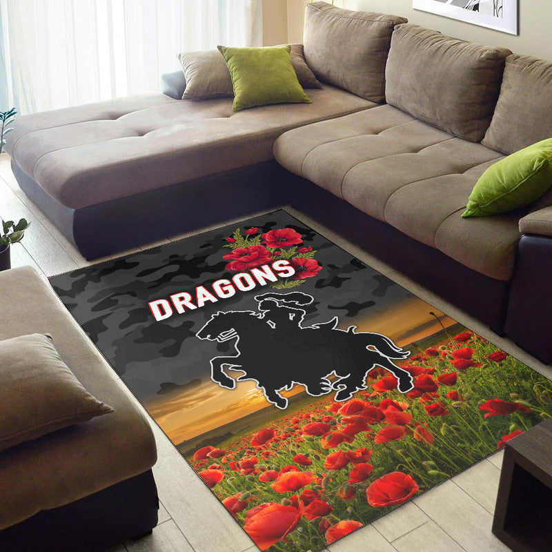 st-george-illawarra-dragons-anzac-2022-area-rug-poppy-flowers-vibes-black