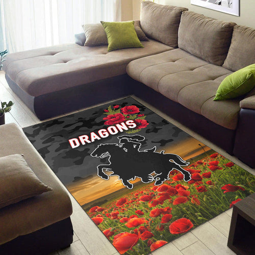 st-george-illawarra-dragons-anzac-2022-area-rug-poppy-flowers-vibes-black