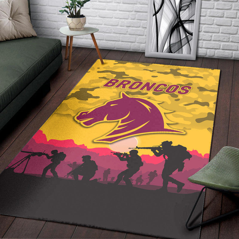 brisbane-broncos-anzac-2022-area-rug-simple-style-gold