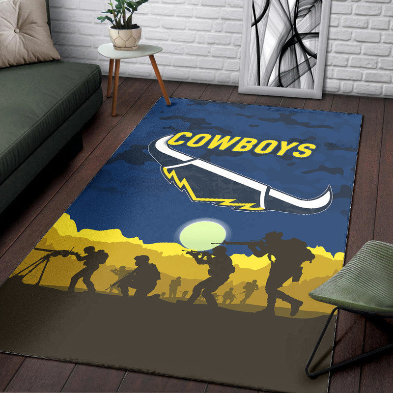 north-queensland-cowboys-anzac-2022-area-rug-simple-style-blue