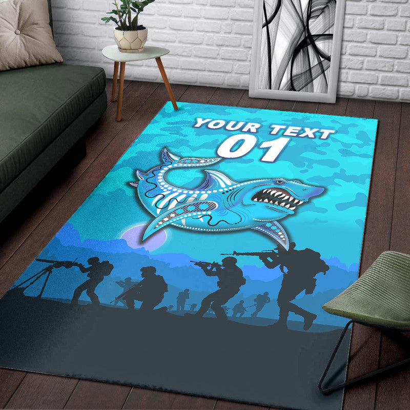 custom-personalised-cronulla-sutherland-sharks-anzac-2022-area-rug-simple-style-blue