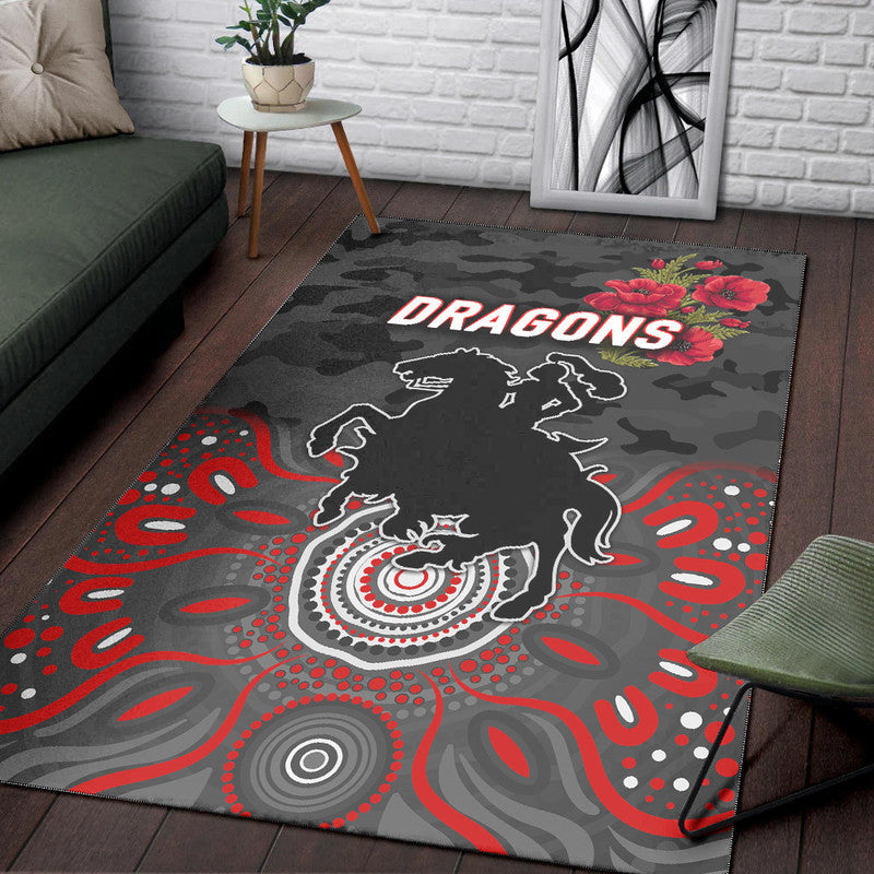 st-george-illawarra-dragons-anzac-2022-area-rug-indigenous-vibes-black