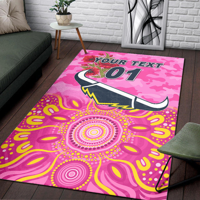 custom-personalised-north-queensland-cowboys-anzac-2022-area-rug-indigenous-vibes-pink