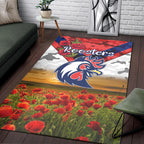 sydney-roosters-anzac-2022-area-rug-poppy-flowers-vibes-white