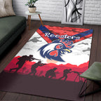 sydney-roosters-anzac-2022-area-rug-simple-style-white