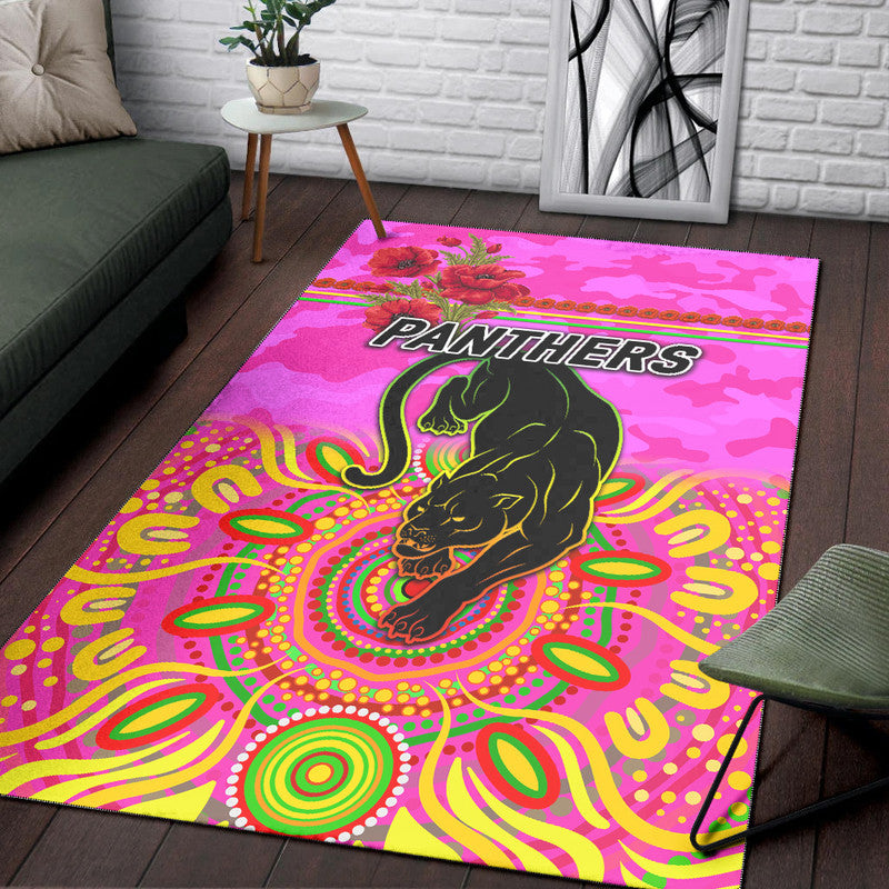 penrith-panthers-anzac-2022-area-rug-indigenous-vibes-pink