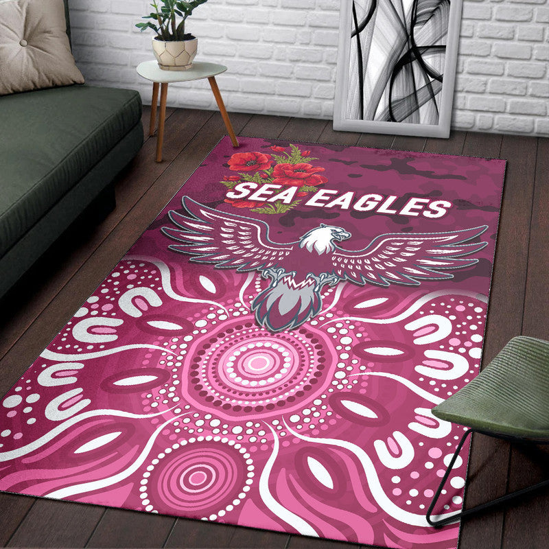 manly-warringah-sea-eagles-anzac-2022-area-rug-indigenous-vibes
