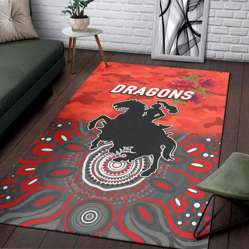 st-george-illawarra-dragons-anzac-2022-area-rug-indigenous-vibes-red