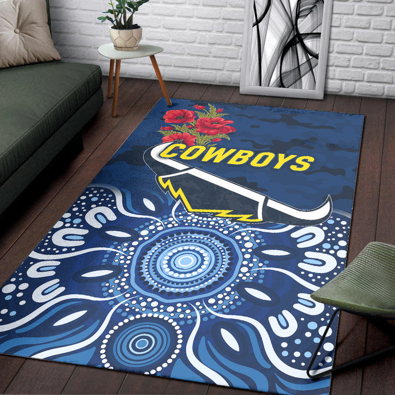north-queensland-cowboys-anzac-2022-area-rug-indigenous-vibes-blue