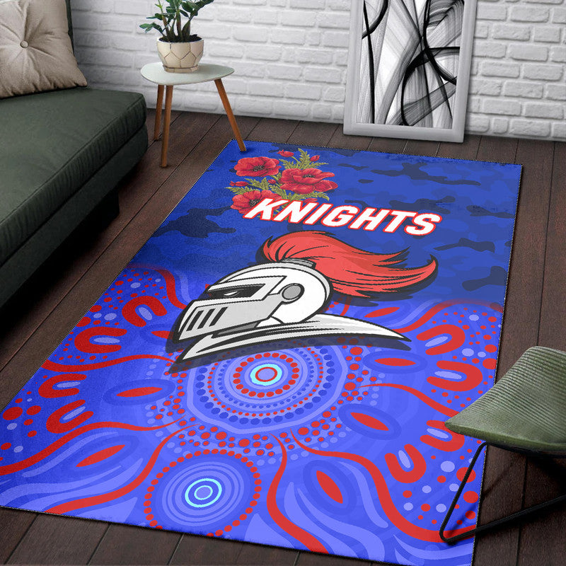 newcastle-knights-anzac-2022-area-rug-indigenous-vibes