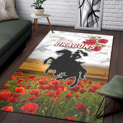 st-george-illawarra-dragons-anzac-2022-area-rug-poppy-flowers-vibes-white