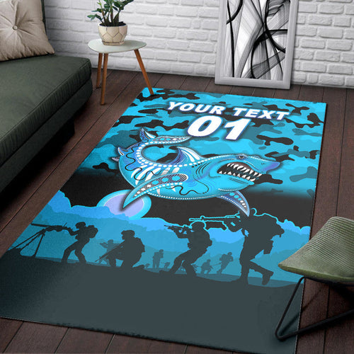 custom-personalised-cronulla-sutherland-sharks-anzac-2022-area-rug-simple-style-black