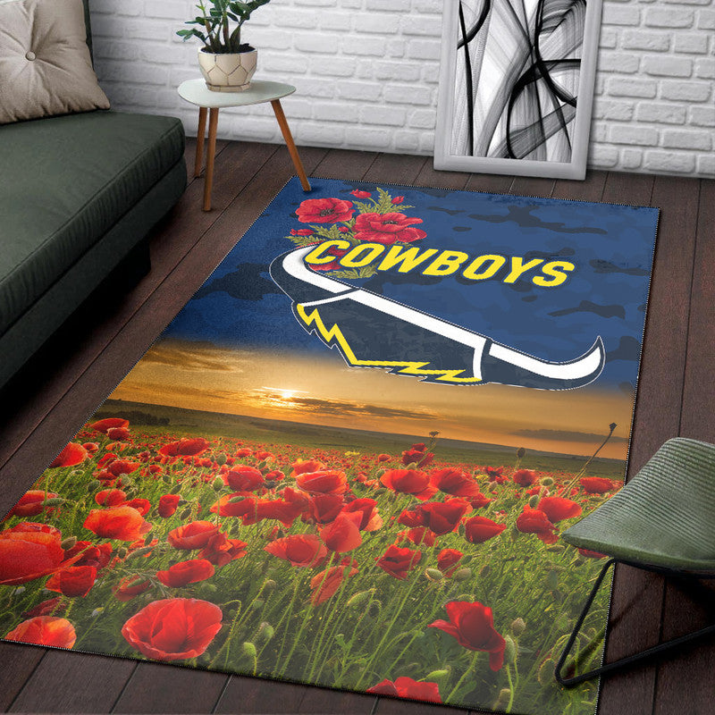 north-queensland-cowboys-anzac-2022-area-rug-poppy-flowers-vibes-blue