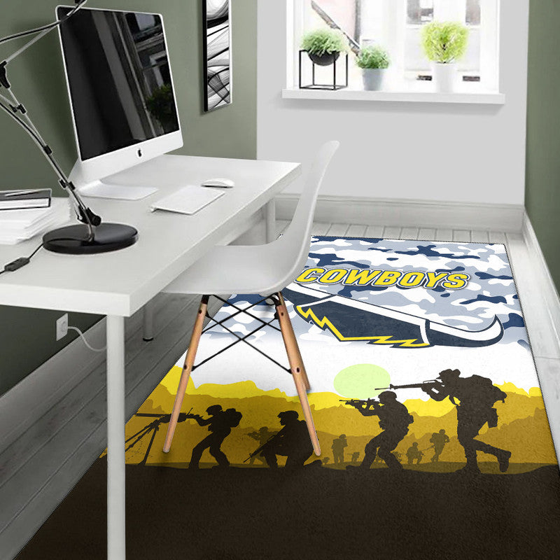 north-queensland-cowboys-anzac-2022-area-rug-simple-style-white