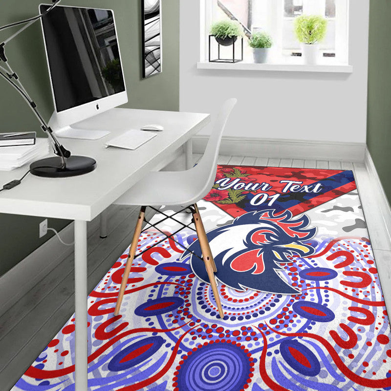 custom-personalised-sydney-roosters-anzac-2022-area-rug-indigenous-vibes-white