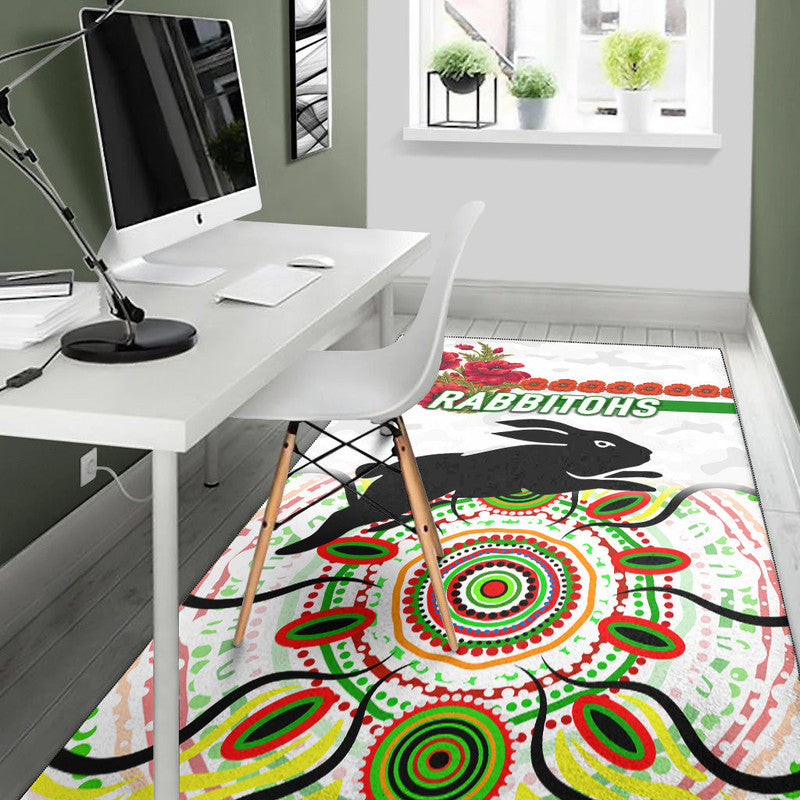 south-sydney-rabbitohs-anzac-2022-area-rug-indigenous-vibes-white