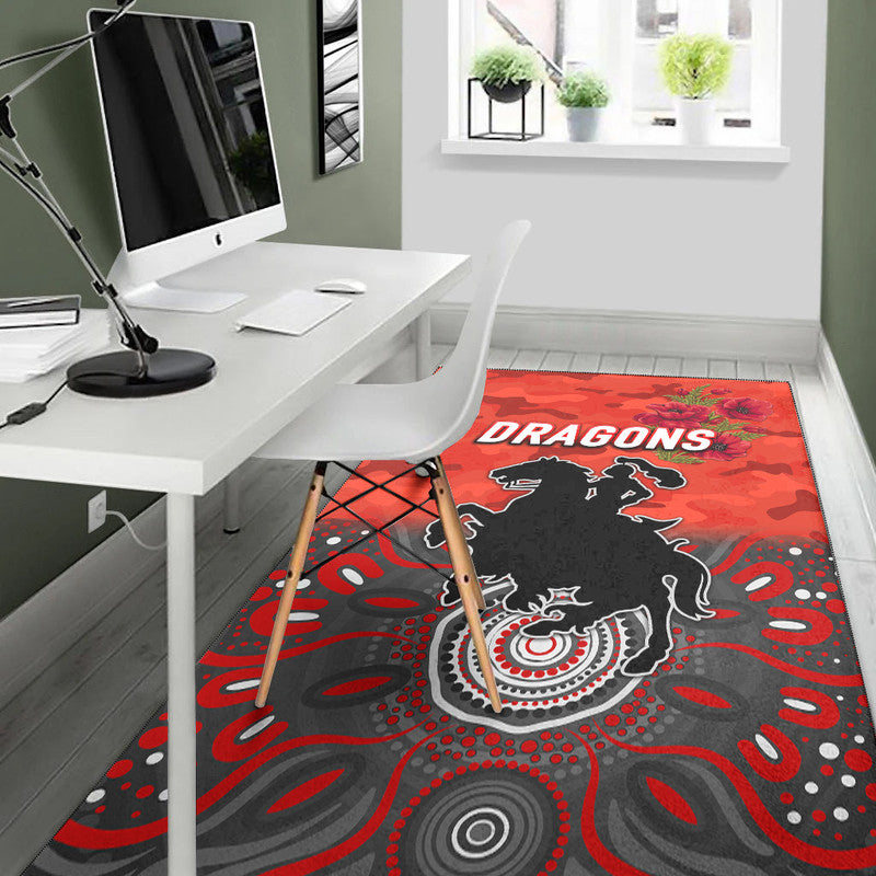 st-george-illawarra-dragons-anzac-2022-area-rug-indigenous-vibes-red