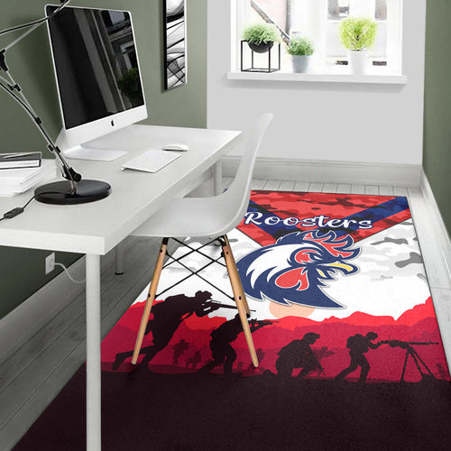 sydney-roosters-anzac-2022-area-rug-simple-style-white
