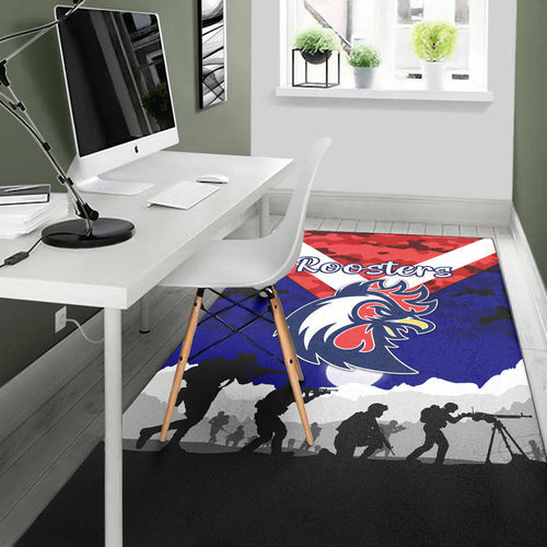 sydney-roosters-anzac-2022-area-rug-simple-style-blue