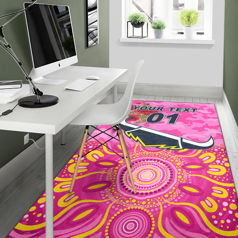 custom-personalised-north-queensland-cowboys-anzac-2022-area-rug-indigenous-vibes-pink