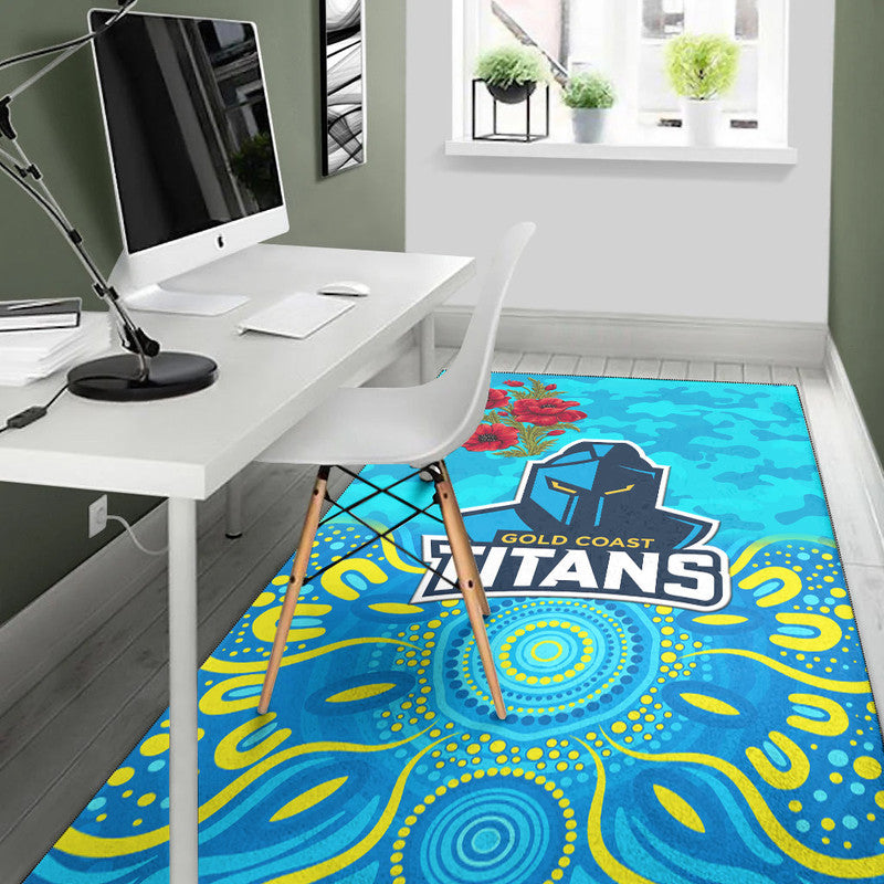 gold-coast-titans-anzac-2022-area-rug-indigenous-vibes