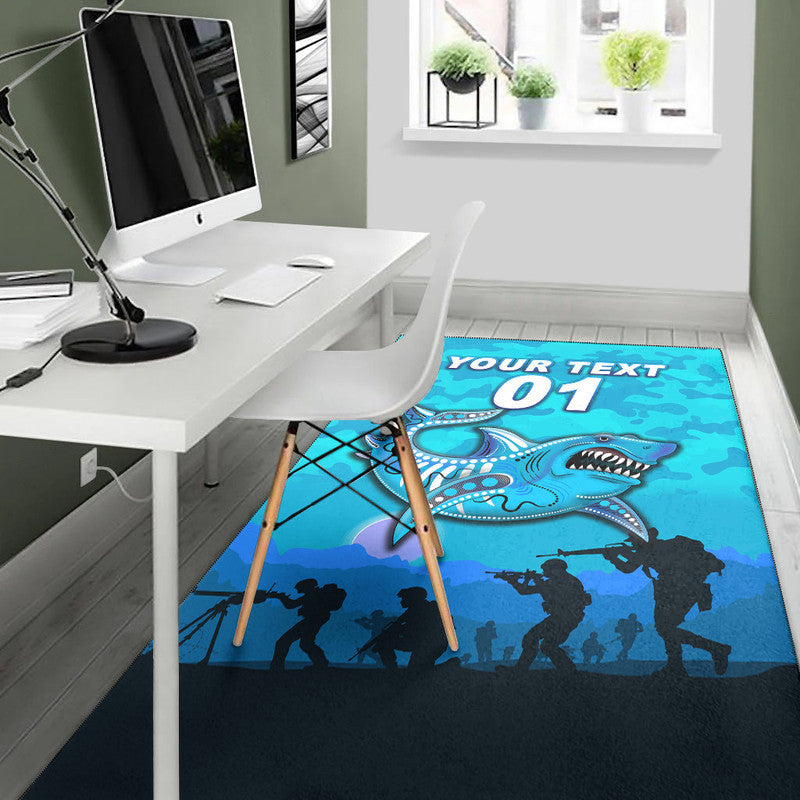 custom-personalised-cronulla-sutherland-sharks-anzac-2022-area-rug-simple-style-blue