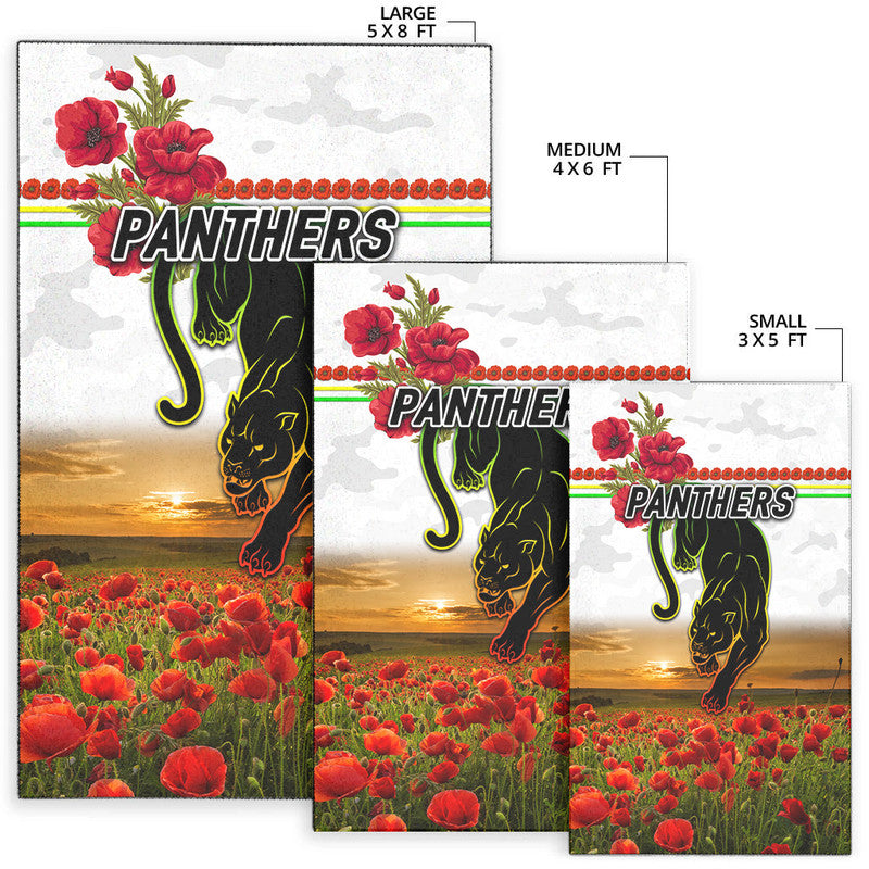 penrith-panthers-anzac-2022-area-rug-poppy-flowers-vibes-white