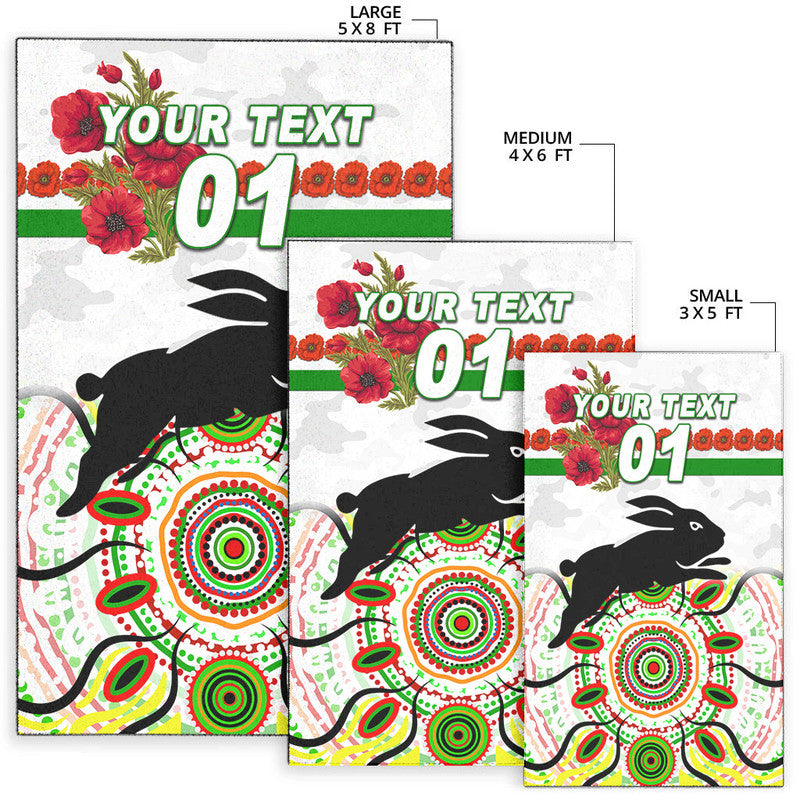 custom-personalised-south-sydney-rabbitohs-anzac-2022-area-rug-indigenous-vibes-white