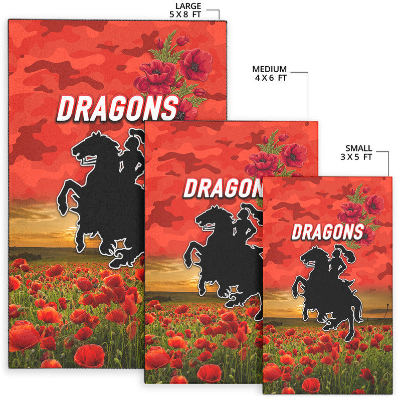 st-george-illawarra-dragons-anzac-2022-area-rug-poppy-flowers-vibes-red